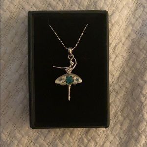 Pressed Flower Ballerina Necklace